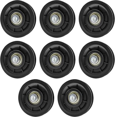 Kabelrol Nylon - Reserveonderdeel Riemwiel - Fitnessapparaten Gym - Geluidsarm Lager - 90 mm Diameter - Zwart