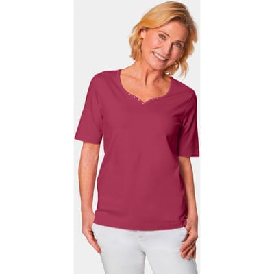 Goldner T-shirt Korte mouw basic shirt van katoen