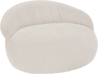 Bananair - Zitzak XXL - Afneembare hoes - Ribfluweel - Zitzak Volwassenen & Tieners - 110x100 cm - Beige