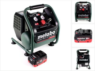 Metabo Power 160-5 18 LTX BL OF Snoerloze compressor 18 V 8,0 bar Brushless + 1x LiHD accupack 5,5 Ah - zonder lader