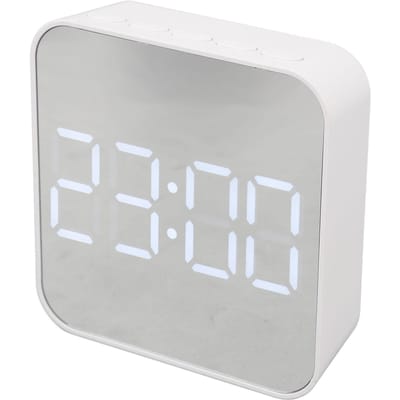 LED Digitale Klok 2 Alarm Instellingen Multifunctionele Kleine Elektronische Wekker met Temp Datum wit