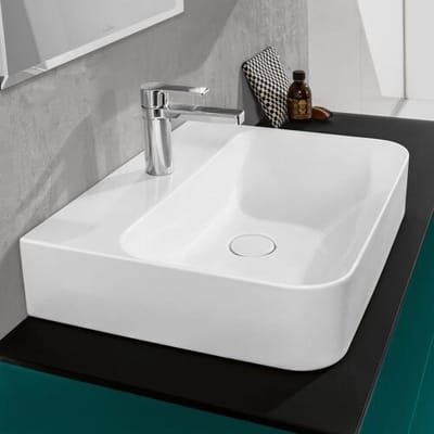 Villeroy & Boch Finion countertop washbasin 80 cm with tap hole, with ViFlow overflow 41688CR1
