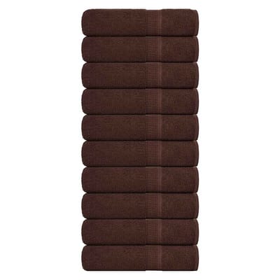vidaXL - Handdoeken - FROGN - 10 - st - 50x100 - cm - 360 - g/m² - bruin