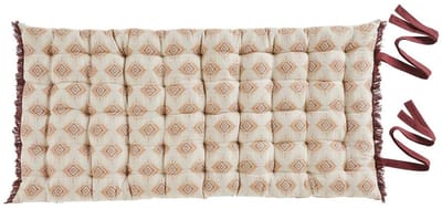 Unyqoos® Comfortabel vloerkussen in beige met Ikat jacquard patroon voor elke ruimte