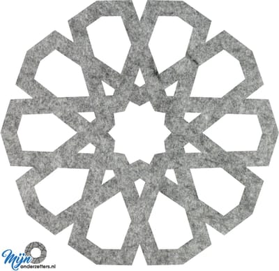 Trendy vilt onderzetter - Gemeleerd grijs - 6 stuks - 10 x 10 cm - Tafeldecoratie - Glas onderzetter - Valentijn - Cadeau - Woondecoratie - Tafelbescherming - Onderzetters voor glazen - Keukenbenodigdheden - Woonaccessoires - Tafelaccessoires