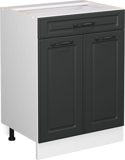Vicco R-Line Keukenonderkast – 60 cm met lade, WB Antraciet Antraciet landhuis