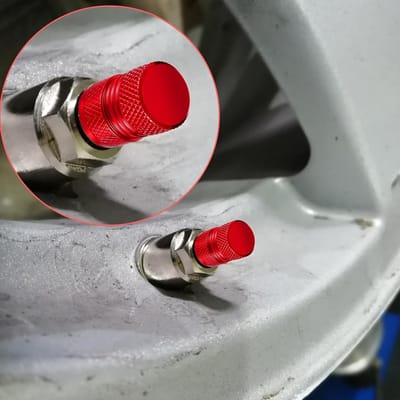 8 Stuks Aluminium Ventieldoppen Rood - Universele Ventieldoppen voor Auto, Motor en Fiets
