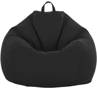 Zitzakhoes - Luie bank hoes - Comfortabel Zitten - Wasbaar Ontwerp - 100-120 cm - Zwart