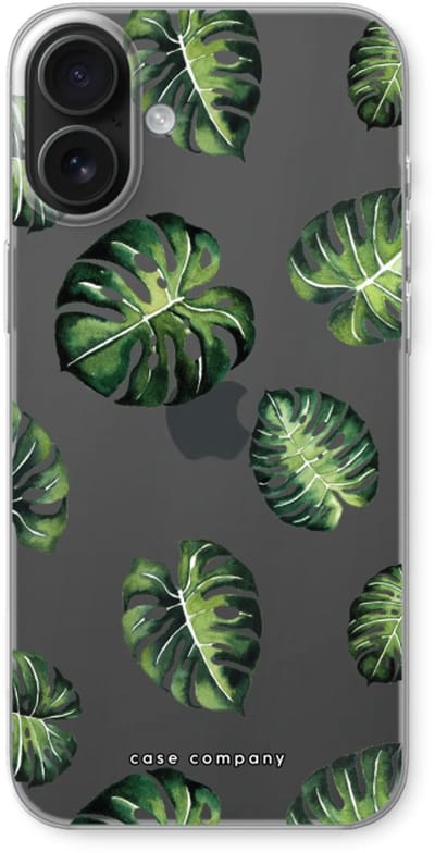Case Company® - Hoesje geschikt voor iPhone 16 Plus hoesje - Tropische bladeren - Soft Cover Telefoonhoesje - Bescherming aan alle Kanten en Schermrand