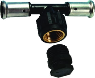 Henco 13PK T-stuk - 16 x 1/2'' binnendraad x 16 mm pers