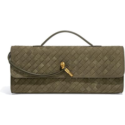 Baguette Tas, Clutchtas van Mat Suède, High-end Herfst- en Winter Diner Tas, Modieuze One-shoulder Crossbody Tas voor Dames gray