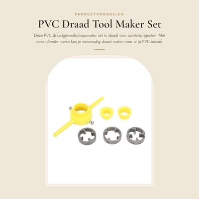 Dailygoods- Stansset PVC-draadgereedschap - Draadproductiegrootte 1/2 inch/3/4 inch/1 inch - Ronde matrijzen - Duurzaam materiaal - Eenvoudig te installeren - Buismatrijs