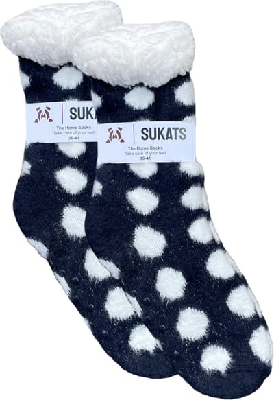 Sukats® Huissokken - Homesocks - Maat 36-41 - Dames Huissokken - Antislip Sokken - Fluffy Sokken - Slofsokken - Variant 111 - Meerdere Maten en Varianten - Verwarmde Sokken