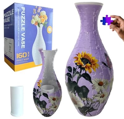 Unieke 3D Vaas Puzzel - 160 Delen Handgemaakte Houten Modelset voor Volwassenen - Perfecte Decoratie voor Thuis en Op Kantoor - Ideaal Cadeau voor Feestdagen en Verjaardagen