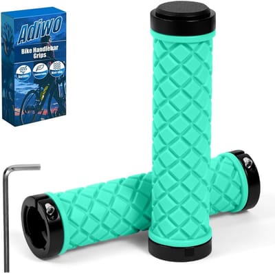 Fiets Handvatten - Ergonomische Grepen - Comfortabel Fietsen - Antislip TPE Rubber - Universeel 22.2 mm - Groen