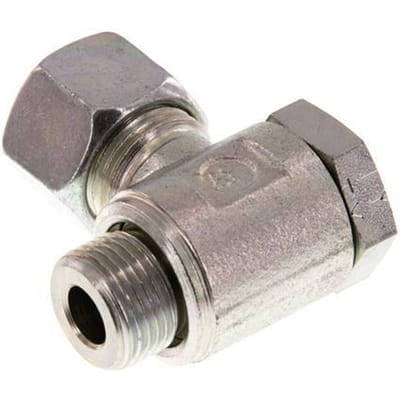 12L & G3/8'' Verzinkt Stalen Swivel Joint Snijringkoppeling Buitendraad 250bar Draaibaar ISO 8434-1