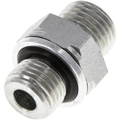 UNF 9/16''-18 x G 1/4'' Verzinkt Stalen Borstnippel ORFS 630 Bar - Hydrauliek