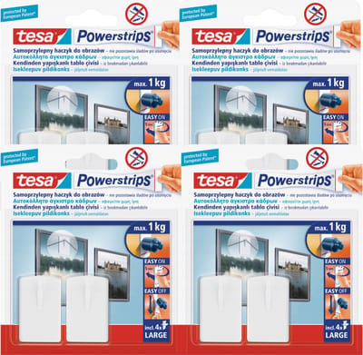 Tesa Powerstrips - Zelfklevende Haakjes - Wit - Reusable - 1kg