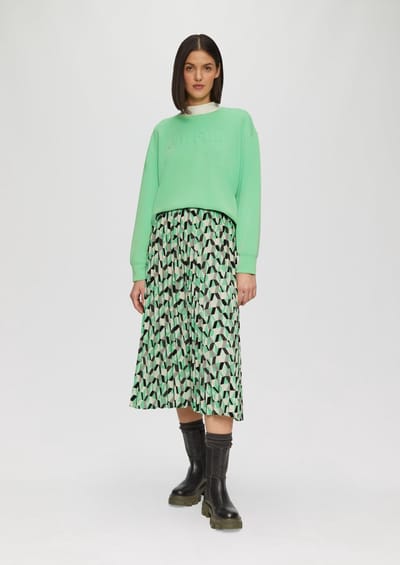 s.Oliver - female - Geplooide midi-rok met all-over print