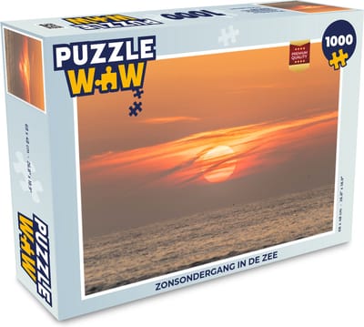 Puzzel Zonsondergang in de zee - Legpuzzel - Puzzel 1000 stukjes volwassenen
