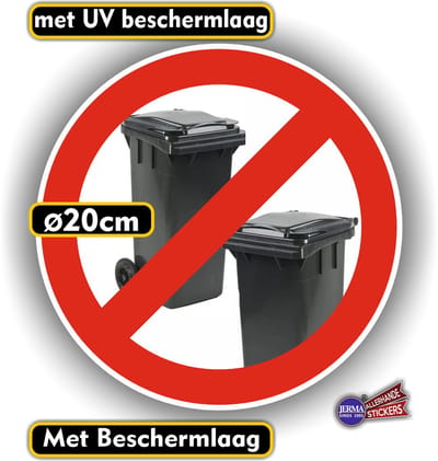 Jerma - Hier geen kliko plaatsen - Sticker – 1 st - Ø 20 cm – Weerbestendig - Vinyl - Zelfklevend