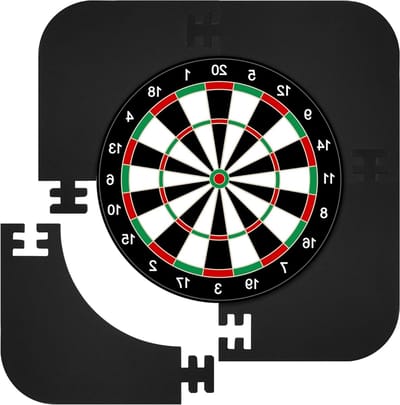 Dartbord Surround van Duurzaam EVA Materiaal, Wandbeschermer voor Gemiste Worpen, Geschikt voor Standaard Dartborden - Zwart