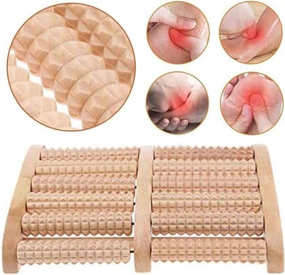 Houten Voetroller voor Massage, Triggerpoint Therapie en Stressvermindering