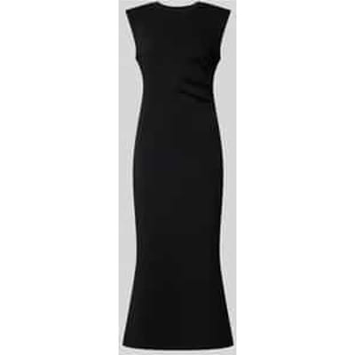 Midi-jurk met ronde hals model 'PINA'