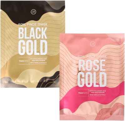 Rose & Black Gold Gezichtsmasker - Skin Bliss Gezichtsmasker | 2x 23g - Met Hyaluronzuur & Vanille extract