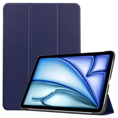imoshion Tablet Hoes - Geschikt voor Apple iPad Air 13 inch (2026) M4 / Air 13 inch (2025) M3 / Air 13 inch (2024) M2 - Trifold Bookcase - Donkerblauw