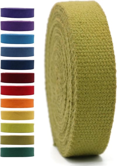 Katoenen Singels - Band Materiaal - Klimmen Naaien - Turks Geweven - 5 Yards 2 Inch - Salie Groen