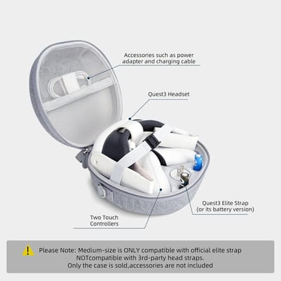 Draagbare Harde Opbergtas voor VR Headset en Controllers - Waterdicht