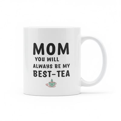 330ml 'MAMA, My Best-Tea' Woordgrap Mok - Lief Cadeau voor Moederdag - Thee Liefhebber Kop voor Mama, Moeder of Plusmama - Koffie/Thee