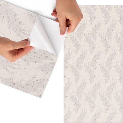 Tulup Meubelfolie - Delicaat patroon Decoratiefolie Zelfklevend - 75x150 cm - Beige Meubelfolie - Meubelfolie Zelfklevend - Minimalist Meubelfolie - Wrapfolie Keuken - Wanddecoratie - Achtergronden en patronen
