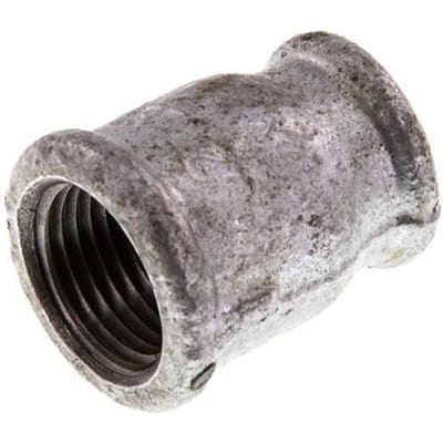 Rp 1/2'' x Rp 3/8'' Verzinkt Gietijzeren Ronde Sok 25 Bar [5 Stuks]