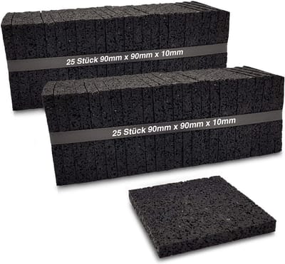 Waterbestendige Rubberen Onderlegpads voor Terrasconstructies 90x90 mm