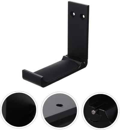 Jumada's - Bureauhaak - Ophanghaak - Koptelefoonhouder - Opvouwbaar - Inklapbaar - Zwart