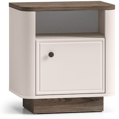 Selsey Vilavio – Nachtkastje 1-deurs, open vak, Kasjmier/Eikenlook donker, 50 cm