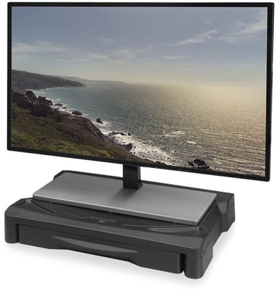 ACT Monitor Standaard | Ultra Wide | Opberglade | Verstelbaar | Monitor Houder tot 32" en max10kg | Antislip AC8210