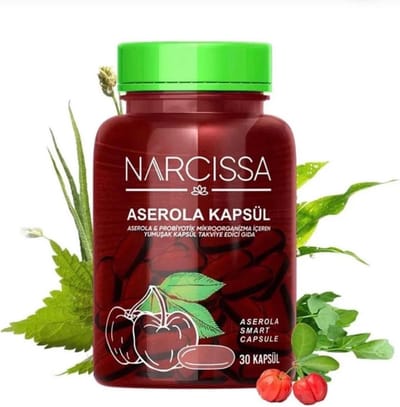 NARCISSA Aserola Acerola - Superfood met Actieve micro-organismen - 30 Softgel