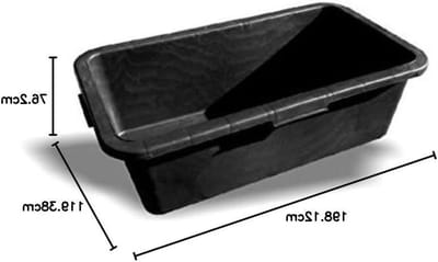 Mengmortel Container - Stukadoors Emmer - Bouw Werkzaamheden - Zeer Robuust Plastic - 40 Liter 78x47x30cm - Zwart