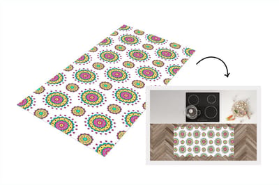 Keukenloper - Loper keuken - Meisjes - Bloemen - Mandala - Patronen - 120x60 cm - Keukenloper vinyl