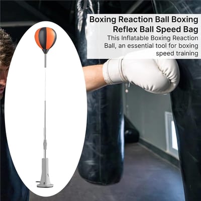 Bokszak met Bal - Reactie trainer - Thuis sporten - Verstelbare hoogte - 115-160 cm