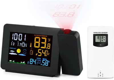 Digitale Wekker met Plafondprojectie, Weerstation en Buitensensor