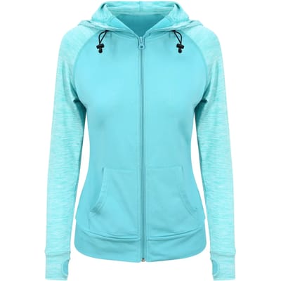 Contrasterende dames sweatshirt met rits Just Cool Zoodie