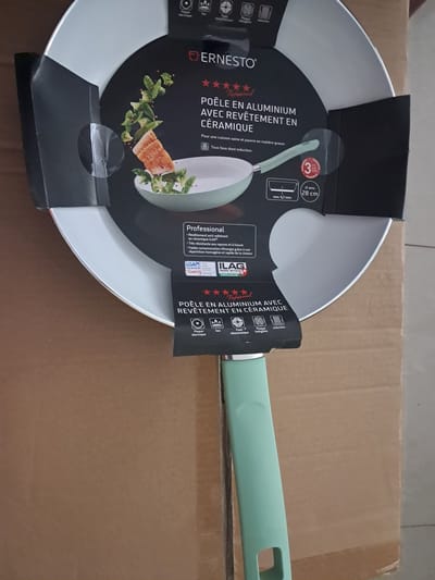 Ernesto Aluminium Koekenpan met Keramische Coating - Mint - 28 cm