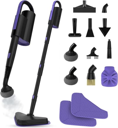 SCH® Stoomreiniger vloer - Stoomreiniger - Stoomreinigers - Zwart - 45cm x 42cm x 13cm