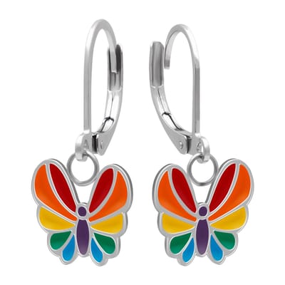 WeLoveSilver Oorbellen Meisjes - Regenboog Wolken - Chirurgisch Staal - 8x5 mm