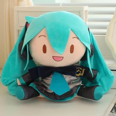 Animation Bidimensionnelle Hatsune Miku Peluche Peluche Peluche Oreiller Mignonne Hatsune Dessin Animé Périphérique Peluche Jouets Cadeaux de Noël About 30cm black