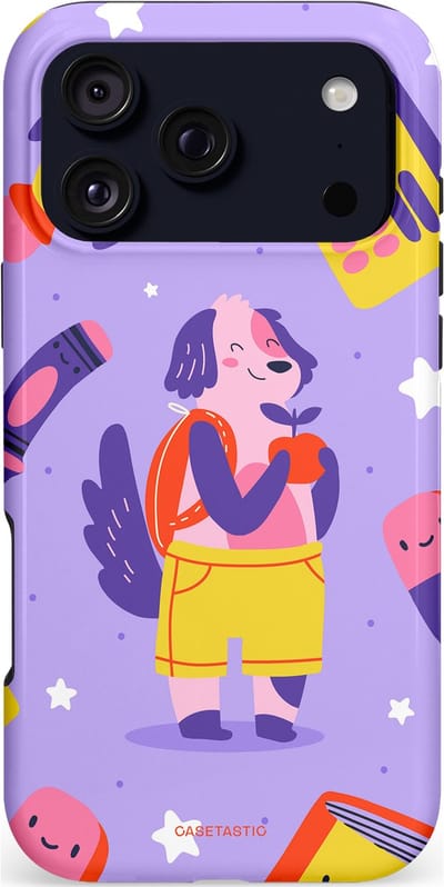Casetastic hoesje geschikt voor Apple iPhone 17 Pro Max - MagSafe - Dubbellaagse bescherming - Tussen boeken en sterren - Fashion Case - Lavendel Geel